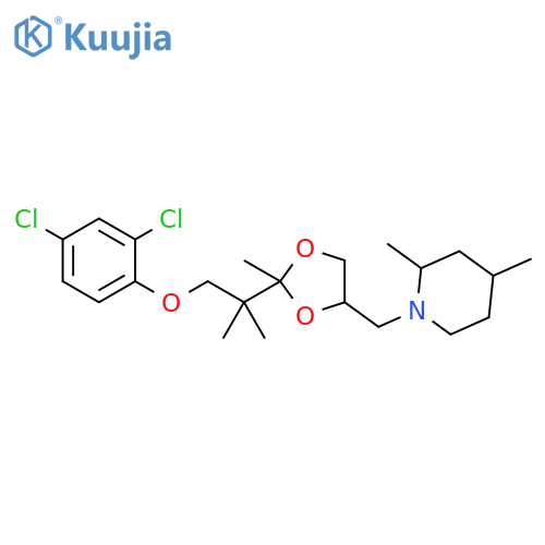 Piperidine, 1-[[2-[2-(2,4-dichlorophenoxy)-1,1-dimethylethyl]-2-methyl-1,3-dioxolan-4-yl]methyl]-2,4-dimethyl- structure
