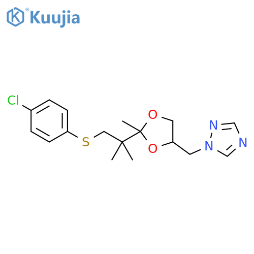 1H-1,2,4-Triazole, 1-[[2-[2-[(4-chlorophenyl)thio]-1,1-dimethylethyl]-2-methyl-1,3-dioxolan-4-yl]methyl]- structure