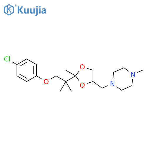 Piperazine,1-[[2-[2-(4-chlorophenoxy)-1,1-dimethylethyl]-2-methyl-1,3-dioxolan-4-yl]methyl]-4-methyl- structure
