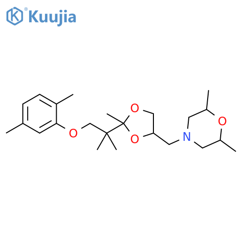 Morpholine, 4-[[2-[2-(2,5-dimethylphenoxy)-1,1-dimethylethyl]-2-methyl-1,3-dioxolan-4-yl]methyl]-2,6-dimethyl- structure