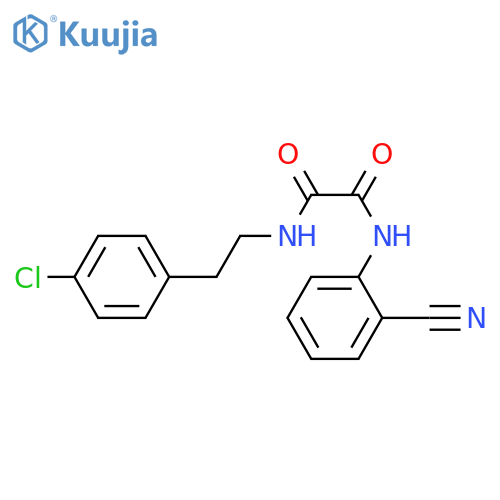 N'-2-(4-chlorophenyl)ethyl-N-(2-cyanophenyl)ethanediamide structure