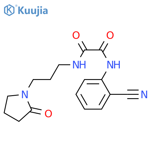 N'-(2-cyanophenyl)-N-3-(2-oxopyrrolidin-1-yl)propylethanediamide structure