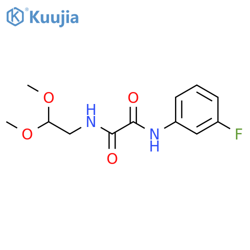 N-(2,2-dimethoxyethyl)-N'-(3-fluorophenyl)ethanediamide structure