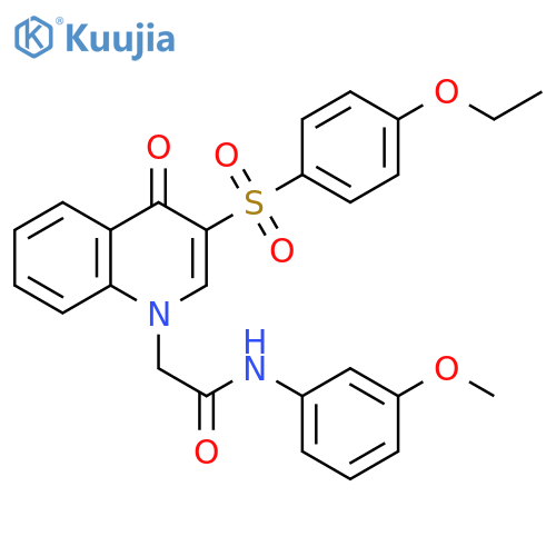 2-3-(4-ethoxybenzenesulfonyl)-4-oxo-1,4-dihydroquinolin-1-yl-N-(3-methoxyphenyl)acetamide structure
