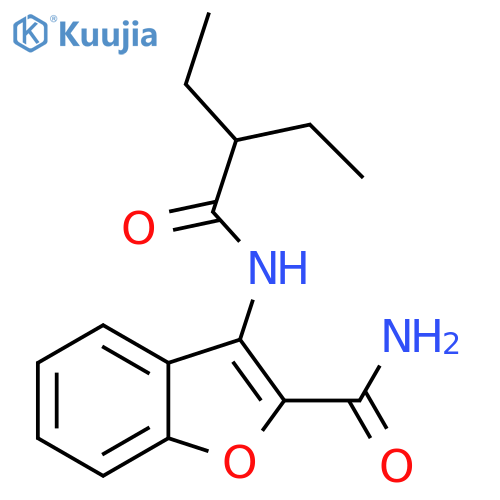 3-(2-ethylbutanamido)-1-benzofuran-2-carboxamide structure