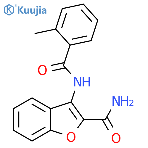 3-(2-methylbenzamido)-1-benzofuran-2-carboxamide structure