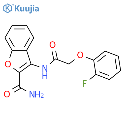 3-2-(2-fluorophenoxy)acetamido-1-benzofuran-2-carboxamide structure
