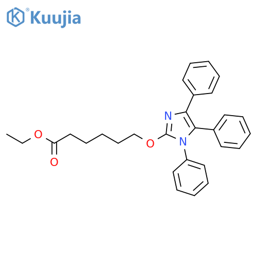 Hexanoic acid, 6-[(1,4,5-triphenyl-1H-imidazol-2-yl)oxy]-, ethyl ester structure