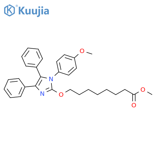 Octanoic acid,8-[[1-(4-methoxyphenyl)-4,5-diphenyl-1H-imidazol-2-yl]oxy]-, methylester structure