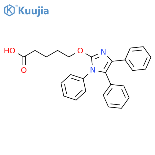 Pentanoic acid, 5-[(1,4,5-triphenyl-1H-imidazol-2-yl)oxy]- structure