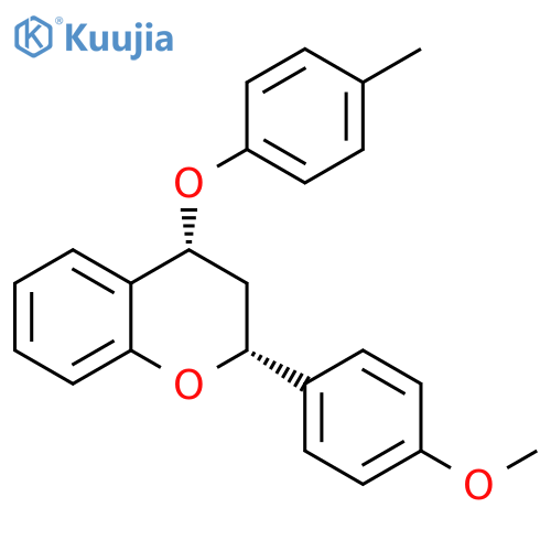 2H-1-Benzopyran,3,4-dihydro-2-(4-methoxyphenyl)-4-(4-methylphenoxy)-, cis- structure