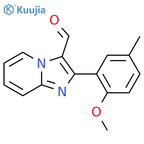 2-(2-Methoxy-5-methylphenyl)imidazo1,2-apyridine-3-carbaldehyde structure