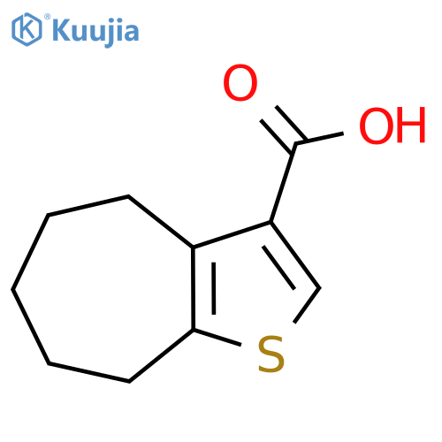 5,6,7,8-tetrahydro-4H-cycloheptabthiophene-3-carboxylic acid structure