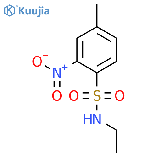 N-ethyl-4-methyl-2-nitrobenzene-1-sulfonamide structure