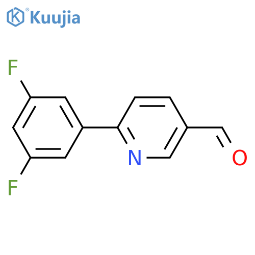6-(3,5-difluorophenyl)pyridine-3-carbaldehyde structure