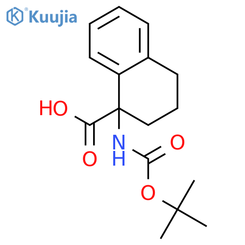 1-(Boc-amino)-1,2,3,4-tetrahydronaphthalene-1-carboxylic acid structure