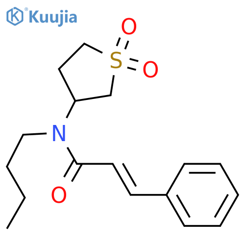 (2E)-N-butyl-N-(1,1-dioxo-1lambda6-thiolan-3-yl)-3-phenylprop-2-enamide structure