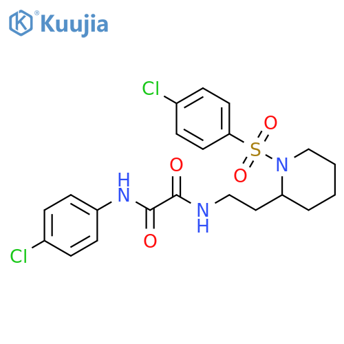 N-{2-1-(4-chlorobenzenesulfonyl)piperidin-2-ylethyl}-N'-(4-chlorophenyl)ethanediamide structure
