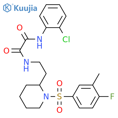 N'-(2-chlorophenyl)-N-{2-1-(4-fluoro-3-methylbenzenesulfonyl)piperidin-2-ylethyl}ethanediamide structure