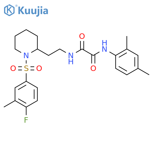 N'-(2,4-dimethylphenyl)-N-{2-1-(4-fluoro-3-methylbenzenesulfonyl)piperidin-2-ylethyl}ethanediamide structure