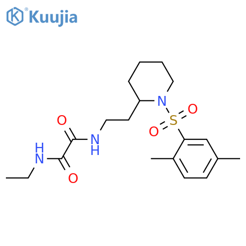 N'-{2-1-(2,5-dimethylbenzenesulfonyl)piperidin-2-ylethyl}-N-ethylethanediamide structure