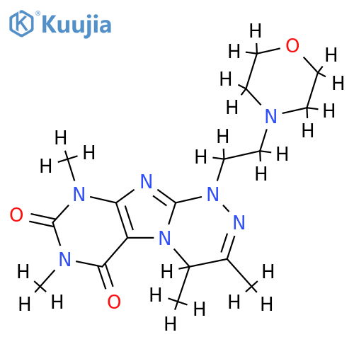 3,4,7,9-tetramethyl-1-2-(morpholin-4-yl)ethyl-1H,4H,6H,7H,8H,9H-1,2,4triazino4,3-gpurine-6,8-dione structure