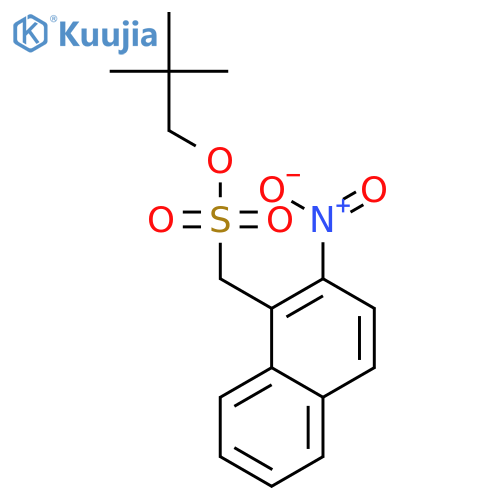 1-Naphthalenemethanesulfonic acid, 2-nitro-, 2,2-dimethylpropyl ester structure