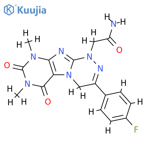2-3-(4-fluorophenyl)-7,9-dimethyl-6,8-dioxo-1H,4H,6H,7H,8H,9H-1,2,4triazino4,3-gpurin-1-ylacetamide structure