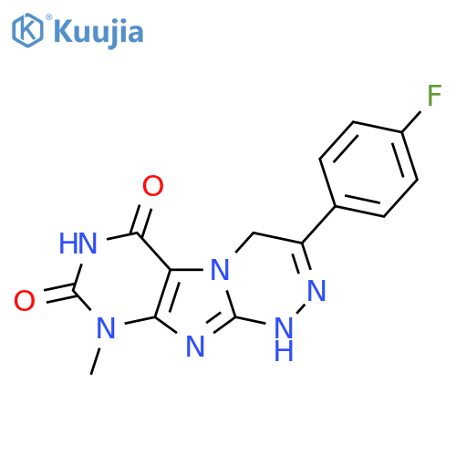 3-(4-fluorophenyl)-9-methyl-1H,4H,6H,7H,8H,9H-1,2,4triazino4,3-gpurine-6,8-dione structure