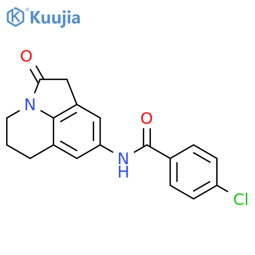 4-chloro-N-{2-oxo-1-azatricyclo6.3.1.0^{4,12}dodeca-4,6,8(12)-trien-6-yl}benzamide structure