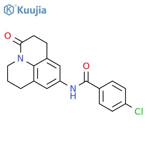 4-chloro-N-{2-oxo-1-azatricyclo7.3.1.0^{5,13}trideca-5,7,9(13)-trien-7-yl}benzamide structure