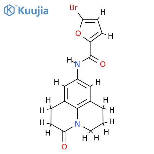 5-bromo-N-{2-oxo-1-azatricyclo7.3.1.0^{5,13}trideca-5,7,9(13)-trien-7-yl}furan-2-carboxamide structure