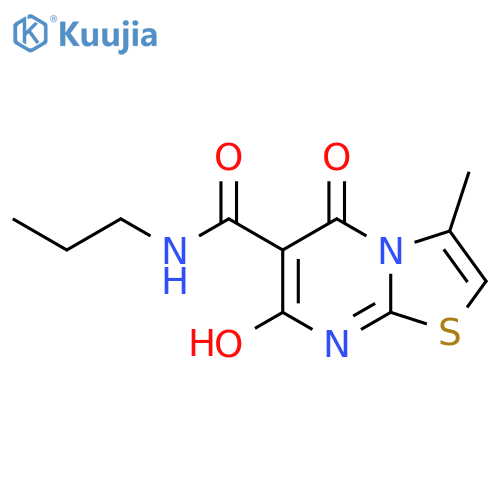 7-hydroxy-3-methyl-5-oxo-N-propyl-5H-1,3thiazolo3,2-apyrimidine-6-carboxamide structure