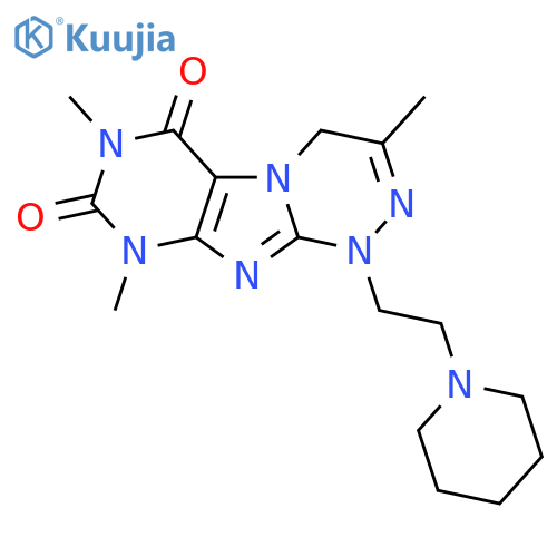 3,7,9-trimethyl-1-2-(piperidin-1-yl)ethyl-1H,4H,6H,7H,8H,9H-1,2,4triazino4,3-gpurine-6,8-dione structure