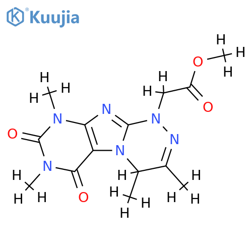 methyl 2-{3,4,7,9-tetramethyl-6,8-dioxo-1H,4H,6H,7H,8H,9H-1,2,4triazino4,3-gpurin-1-yl}acetate structure