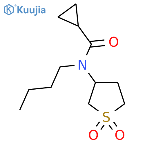 N-butyl-N-(1,1-dioxo-1lambda6-thiolan-3-yl)cyclopropanecarboxamide structure