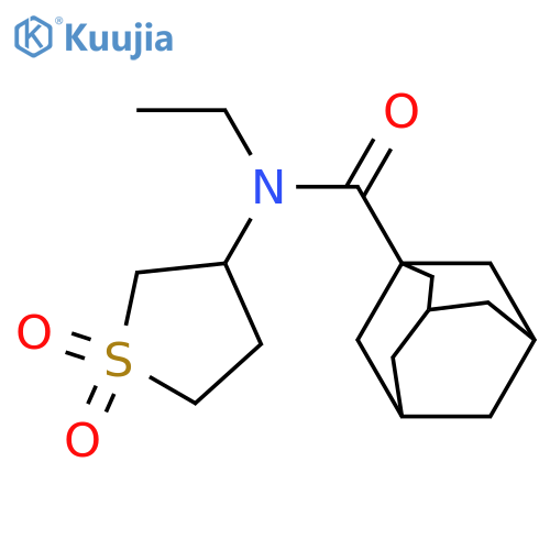 N-(1,1-dioxo-1lambda6-thiolan-3-yl)-N-ethyladamantane-1-carboxamide structure