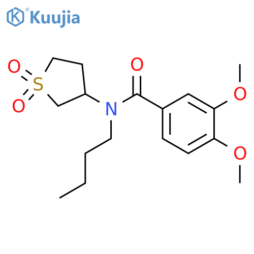 N-butyl-N-(1,1-dioxo-1lambda6-thiolan-3-yl)-3,4-dimethoxybenzamide structure