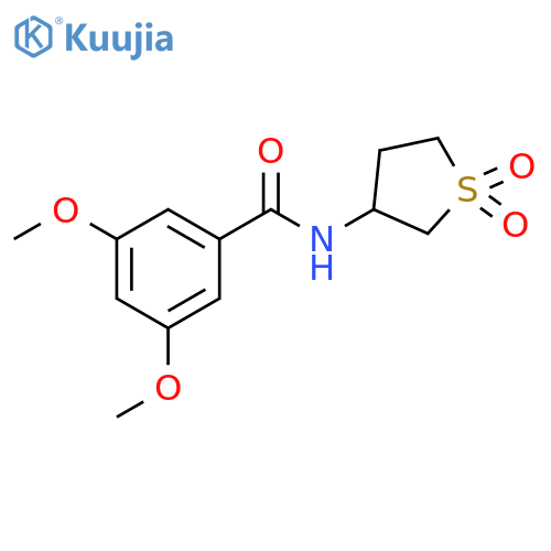 N-(1,1-dioxo-1lambda6-thiolan-3-yl)-3,5-dimethoxybenzamide structure