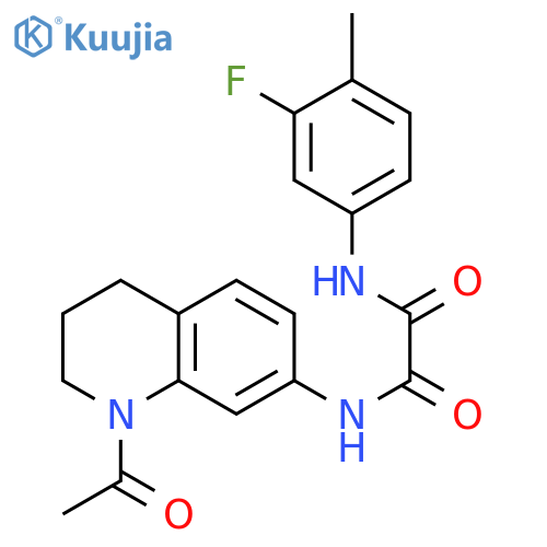 N-(1-acetyl-1,2,3,4-tetrahydroquinolin-7-yl)-N'-(3-fluoro-4-methylphenyl)ethanediamide structure
