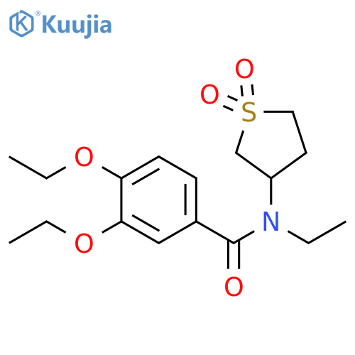 N-(1,1-dioxo-1lambda6-thiolan-3-yl)-3,4-diethoxy-N-ethylbenzamide structure