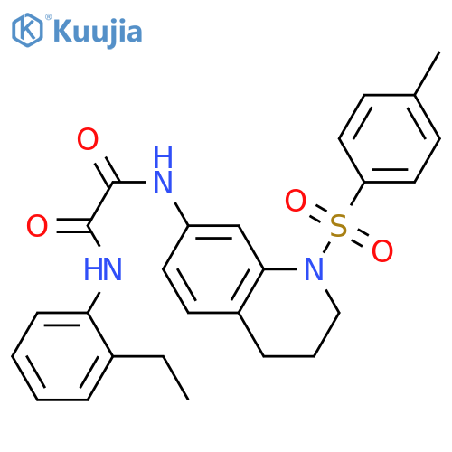 N'-(2-ethylphenyl)-N-1-(4-methylbenzenesulfonyl)-1,2,3,4-tetrahydroquinolin-7-ylethanediamide structure