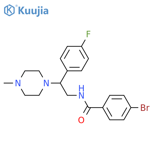 4-bromo-N-2-(4-fluorophenyl)-2-(4-methylpiperazin-1-yl)ethylbenzamide structure