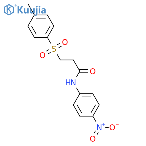 3-(4-methylbenzenesulfonyl)-N-(4-nitrophenyl)propanamide structure