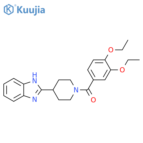 2-1-(3,4-diethoxybenzoyl)piperidin-4-yl-1H-1,3-benzodiazole structure
