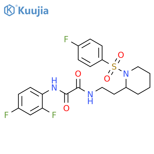 N'-(2,4-difluorophenyl)-N-{2-1-(4-fluorobenzenesulfonyl)piperidin-2-ylethyl}ethanediamide structure