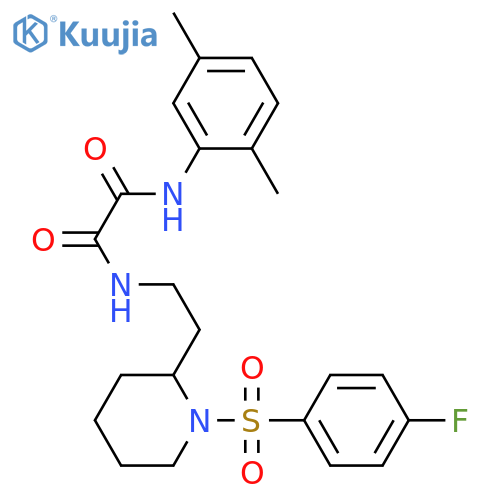N'-(2,5-dimethylphenyl)-N-{2-1-(4-fluorobenzenesulfonyl)piperidin-2-ylethyl}ethanediamide structure