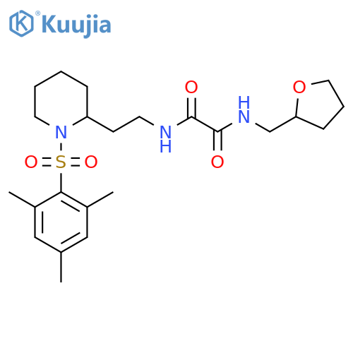 N-(oxolan-2-yl)methyl-N'-{2-1-(2,4,6-trimethylbenzenesulfonyl)piperidin-2-ylethyl}ethanediamide structure