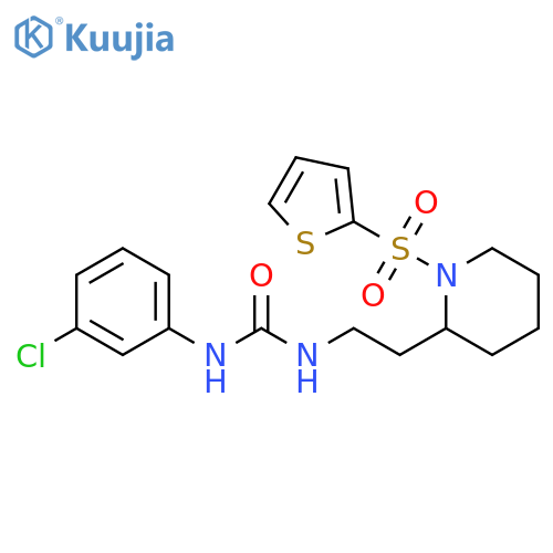 1-(3-chlorophenyl)-3-{2-1-(thiophene-2-sulfonyl)piperidin-2-ylethyl}urea structure