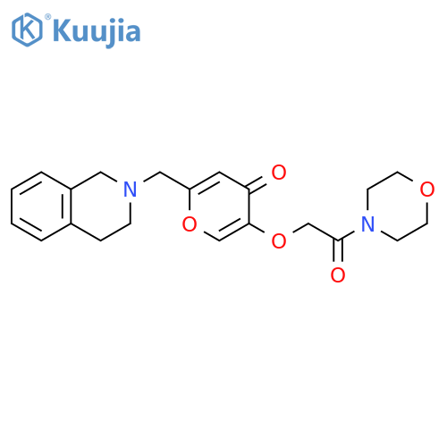 5-2-(morpholin-4-yl)-2-oxoethoxy-2-(1,2,3,4-tetrahydroisoquinolin-2-yl)methyl-4H-pyran-4-one structure